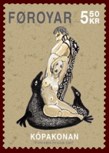 Faroese_stamp_580_the_seal_woman